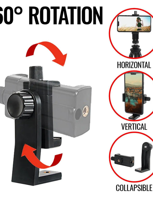 Cargar imagen en el visor de la galería, Soporte para Trípode de Smartphone Adaptador de Montaje para Cámara de Teléfono Accesorio para Filmar Video
