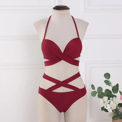 2023 Women's Color Block Bikini Swimwear (Wholesale)