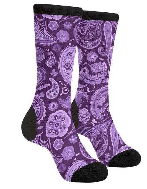 Load image into Gallery viewer, Mens Paisley Flowers Novelty Socks Fun Casual Socks Funny Socks Crazy Socks
