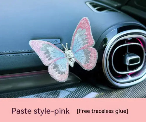 Load image into Gallery viewer, Moving Embroidery Butterfly Car Accessories
