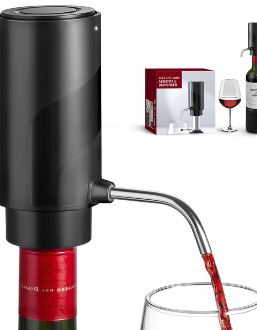 Load image into Gallery viewer, Electric Wine Decanter Aerator Dispenser: Automatic Whisky Bottle Dispenser - One Button Smart Drink Decanter with USB Rechargeable - Wine Air Aerator Pourer Spout for Wine Lovers
