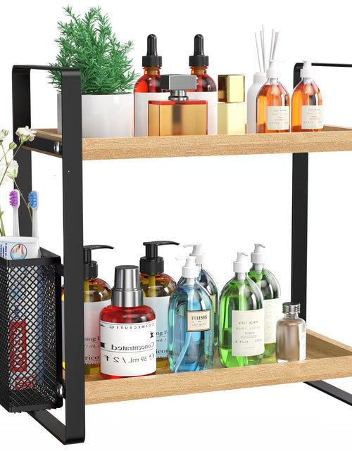 Load image into Gallery viewer, LEMIKKLE Bathroom Counter Organizer with Basket Bathroom Organizers and StorageSkincare Organizers for VanityStorage Organizers for Bathroom Kitchen Dresser
