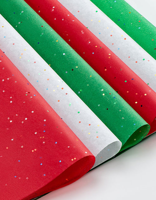 Load image into Gallery viewer, Simetufy Glitter Christmas Tissue Paper for Gift Bags 60 Sheets 20 x 20 Inches Christmas Wrapping Paper Gift Wrapping Christmas Tissue Paper Sheets Bulk for Christmas Birthday and Holiday Decor
