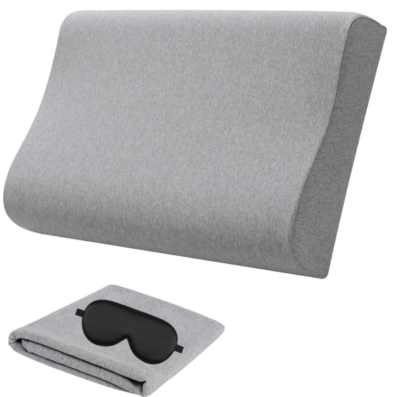 Eucoz Replacement Pillow CaseZippered Pillow Cover for Memory Foam Neck PillowSoft Cotton Pillow Protector for Neck Cervical PillowLatex Pillow