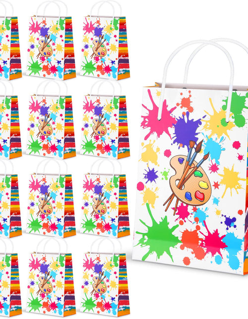 Load image into Gallery viewer, Art Party Bags Paint Art Party Treat Bags Sip and Paint Party Goodies Bags for Paint Splatter Party Art Party Decorations (Bright Style 36 Pieces)
