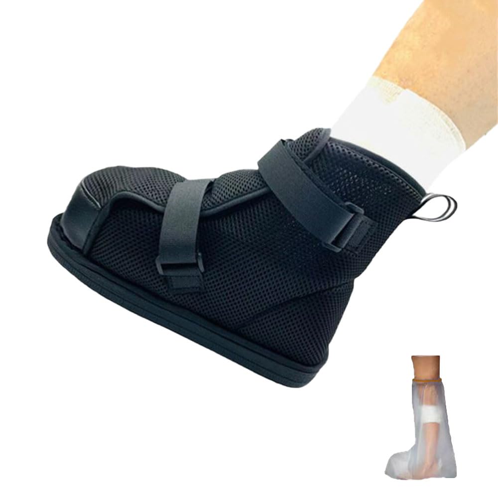 DEEYOTA Adjustable Walking Boots Recovery Cast Shoe CoversPost-Operative Recovery Shoes with Waterproof Case-Adjustable Lightweight Medical Walking Shoesfor Foot Injuries