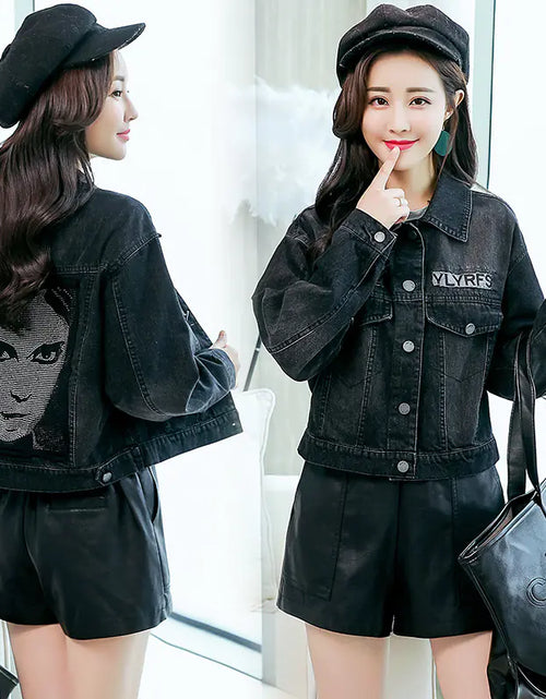 Load image into Gallery viewer, Fitted Short Leather Jacket and Denim Jacket Combo
