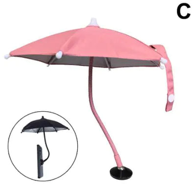 Parasol magnético para teléfono móvil con mango suave de metal giratorio 360° – Ajuste universal, fijación magnética, 24cm, varios colores