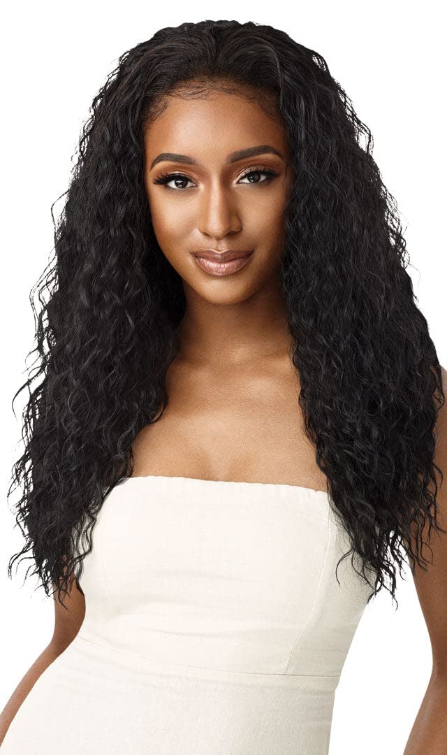 Outre Quick Weave Wet & Wavy Style Synthetic Half Wig BEACH CURL 24" (1B)
