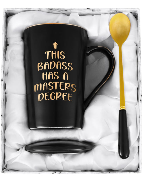 Load image into Gallery viewer, Cabtnca Masters Degree Graduation Gifts This Badass Has a Masters Degree Coffee Mug Funny Graduation Gifts for Him Funny Graduation Mug Graduation Cups 14 Oz
