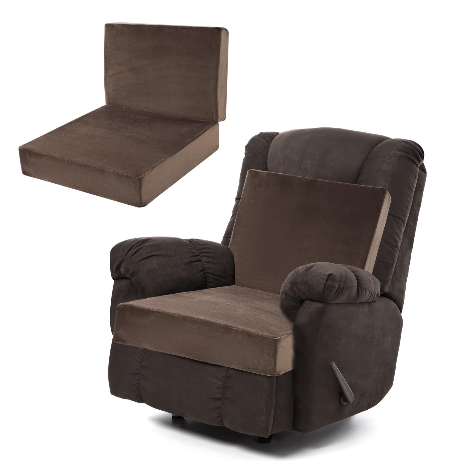 ROYALAY Memory Foam Recliner Chair Seat Cushion with Lumbar Support Pillow for Elderly Rest and Back Support Extra Large & Non-slip Thicker & Supportive Chair Pad (13" Height Backrest Cushion)