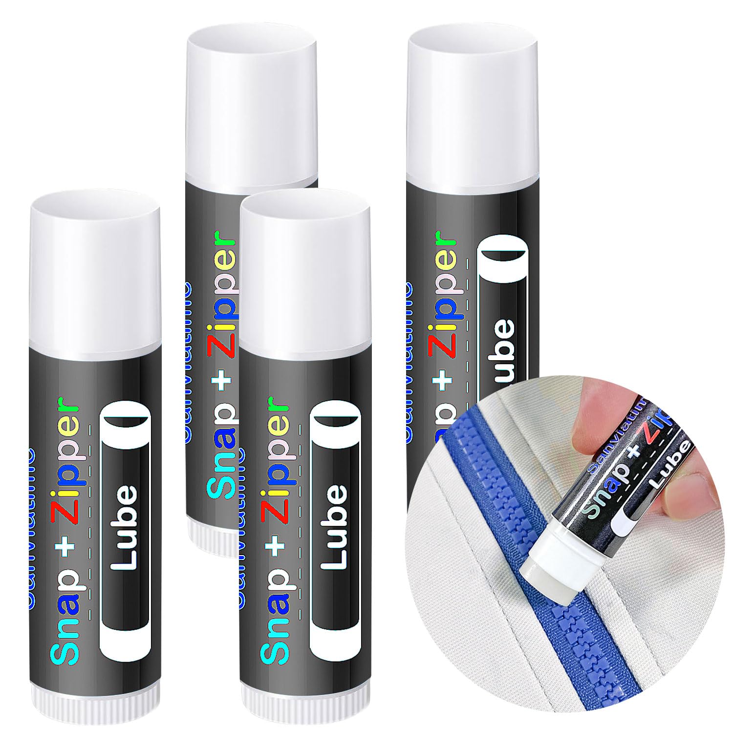 4Pcs Snap and Zipper Lubricant Zip Wax for Boat Care Zipper Wax Lubricant Stick Marine Snap Lube for Boating Accessories Canvas Outdoor Clothing
