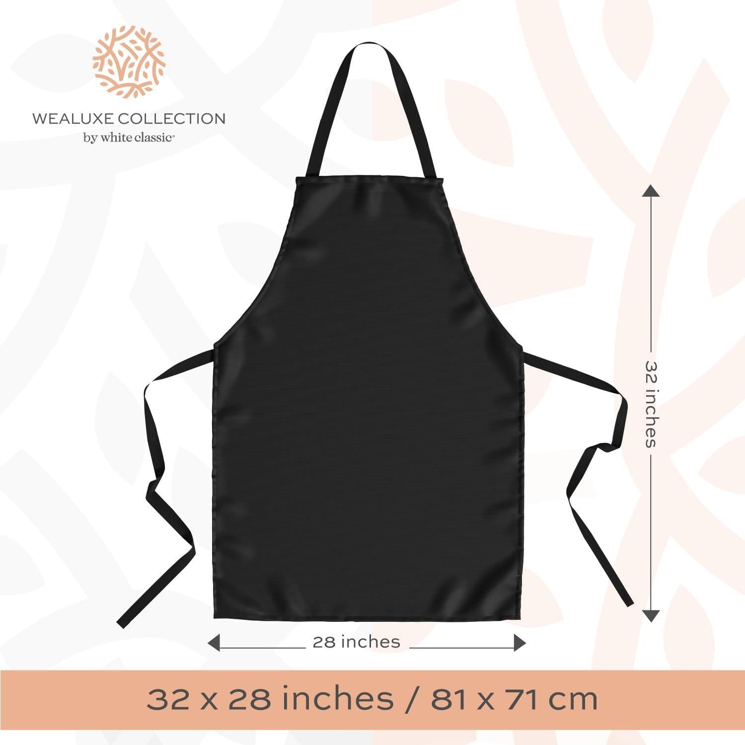 Black Aprons Bulk 12 Pack Commercial Chef Bib Apron for Kitchen One Size Unisex