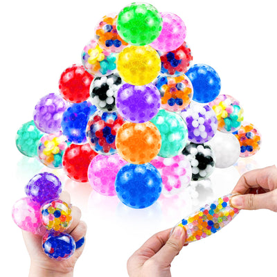 50 balles anti-stress souples – Balles à presser en vrac, petites balles à presser pour adultes, anti-stress, cadeaux de fête, cadeau d'anniversaire.