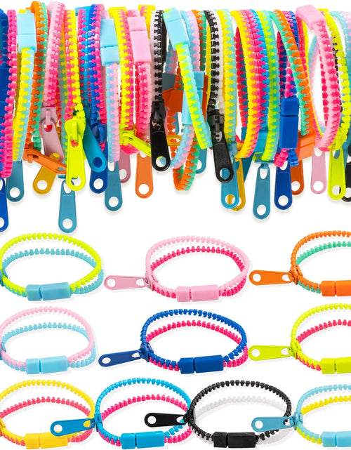 Load image into Gallery viewer, Fidget Toys Zipper Bracelets for Kids 30 Pieces Bulk Sensory Party Favor Friendship Bracelets Gift for Boys Girls Valentine Birthday Party Goodie Bag Fillers Easter Basket Stuffer Gift Fidget Bracelet

