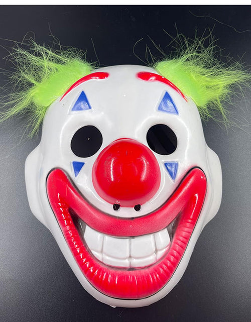 Load image into Gallery viewer, Halloween Clown Mask Horror Clown Cosplay Masks Plastic Scary Monster Masquerade Party Props for Adults Women &amp; Men (Red White One Size)
