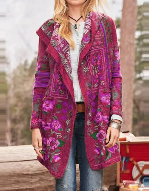 Load image into Gallery viewer, Printed Casual Long Sleeve Jacket
