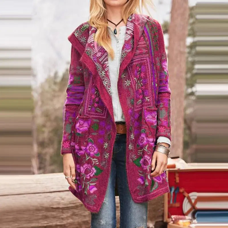 Printed Casual Long Sleeve Jacket