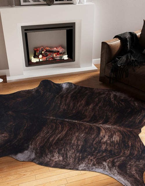Load image into Gallery viewer, WARM HAVEN Faux Cowhide Rug: 4.6x5.2 Premium Animal Skin Rug - Cow Print Rugs for Western Décor Living Room Bedroom
