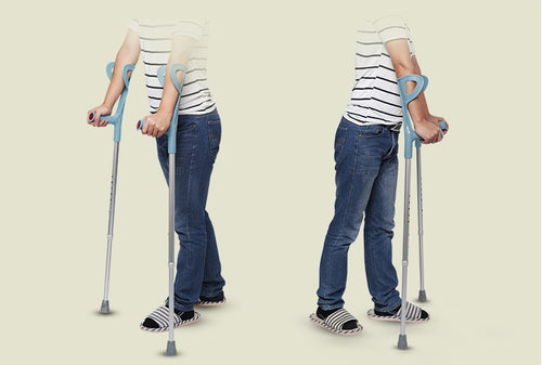 Load image into Gallery viewer, Portable Aluminum Underarm Crutches for Recovery
