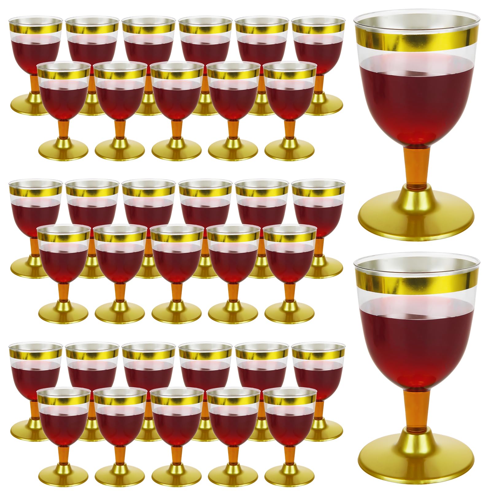 FVIEXE 100 Pack Plastic Wine Glasses 5 Oz Disposable Wine Glasses with Stem for Parties Weeding Birthday Clear Plastic Wine Glass Plastic Goblets Wine Cups