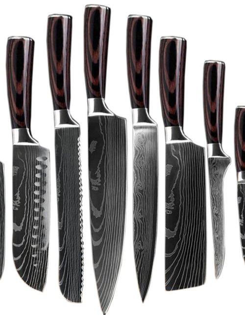 Cargar imagen en el visor de la galería, Juego de cuchillos con accesorios de cocina
