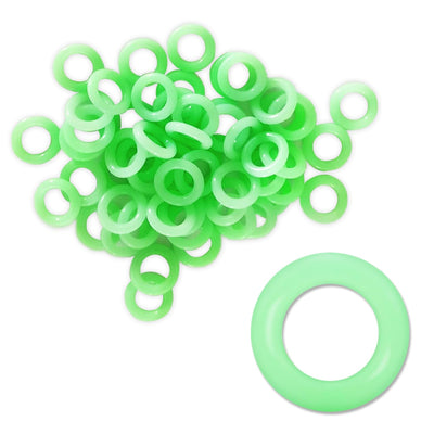 SooGree Tent Stakes Rings Tents Accessories Glow in The Dark Tent Canopy Nail Rings Camping Ground Stake Circle 9mm Green Fluorescence Tent Pegs Loop for Outdoor Hiking (30 Green)