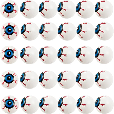 GXXMEI 30PCS Plastic Halloween Eyeballs Scary Ping Pong Eyeballs for Kids Toys 1.5In Fake Eye Balls Beer Pong for Halloween Party Favors Goody Bag Fillers Terror Props