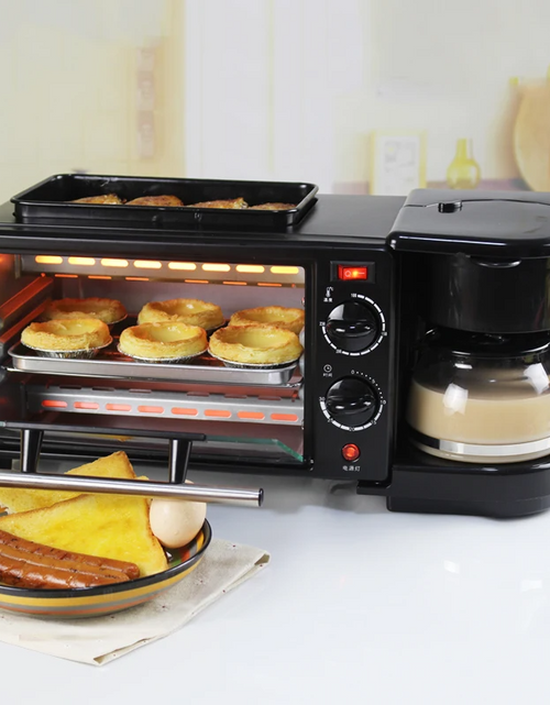 Cargar imagen en el visor de la galería, Máquina de desayuno 3 en 1: cafetera y tostadora
