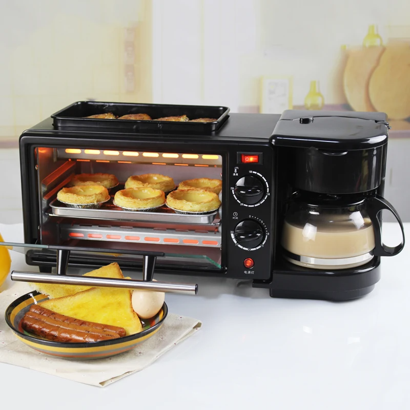 Máquina de desayuno 3 en 1: cafetera y tostadora