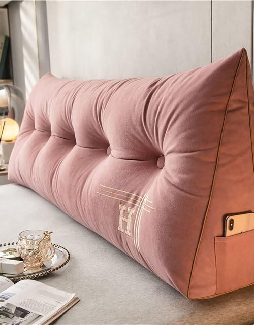 Cargar imagen en el visor de la galería, Jaysydd Almohada de cabecera rosa para dormitorio, cuña, almohada de cuerpo doble, almohada de cuña, almohada de respaldo de cabecera para sentarse en la cama…
