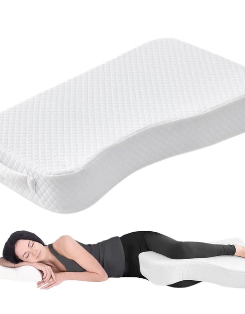 Load image into Gallery viewer, Livemy Memory Foam Knee Pillow for Side Sleepers Leg Pillow for Side Sleeping Leg Elevation Pillow 4" Height Pillow Between Legs for Sciatica Pain Relief Hip Pillow Helps Spine Alignment -18"x30"
