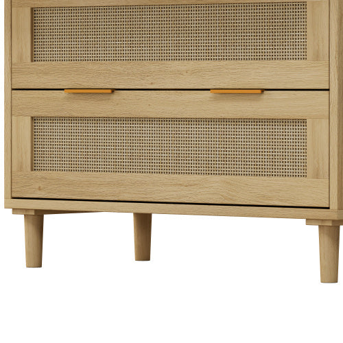 Cargar imagen en el visor de la galería, 3 Drawers Rattan Storage Cabinet Rattan Drawers, Suitable For Bedroom, Living Room, Dining Room, Hallway
