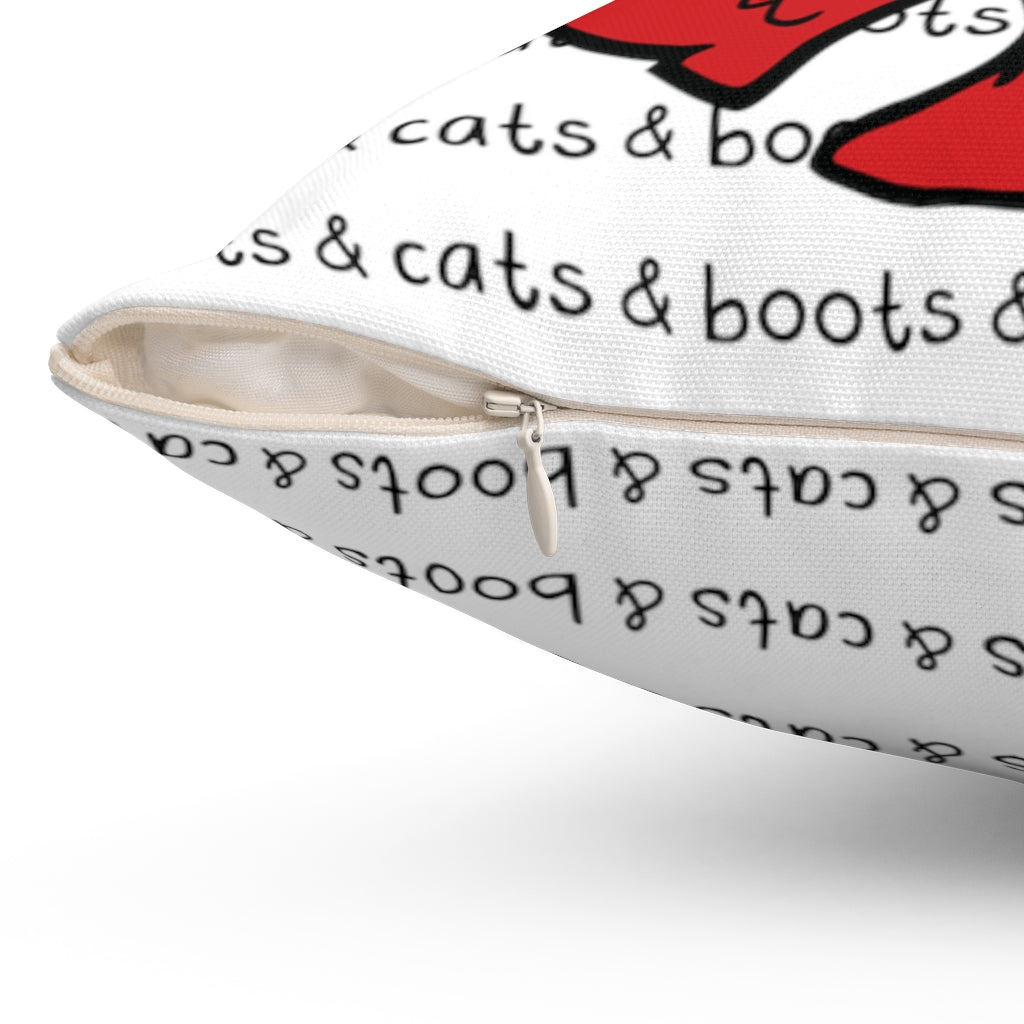Almohada de botas y gatos