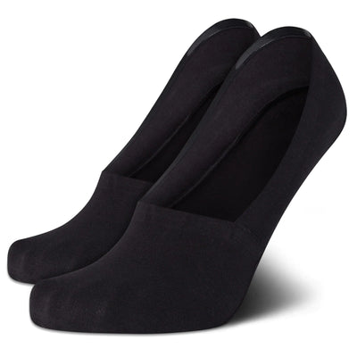 Cole Haan Mens Socks - Non-Slip Ultra Low Cut Liner Socks with Silicon Heel Grip (2 Pack) Size 7-12 All Black