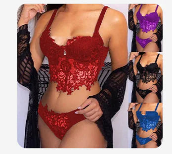Load image into Gallery viewer, Complete Intimate Mily Lace Strap Lingerie Set
