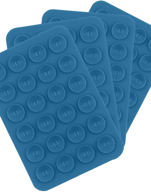 Cargar imagen en el visor de la galería, Keepzi 4 Pack Azul Adhesivo Soporte para Teléfono para iPhone Ventosa Agarre Adhesivo Soporte Suncker Accesorios para Carcasas Accesorio para Teléfonos Fidget Phone Hippers para Espejo
