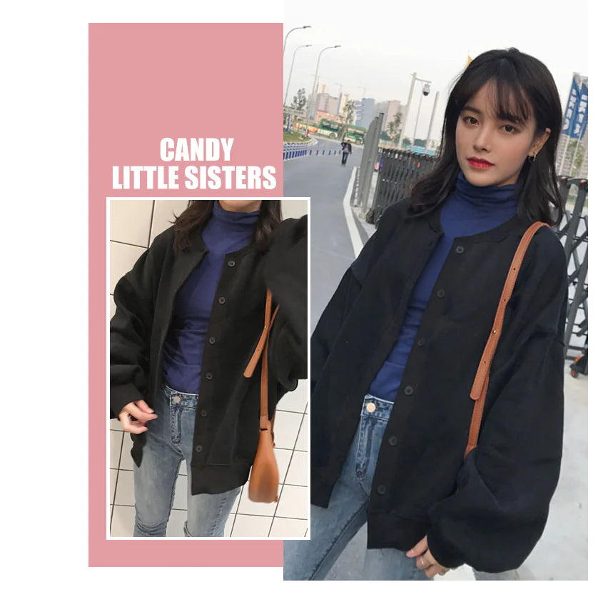 Lantern Sleeve Cardigan Jacket