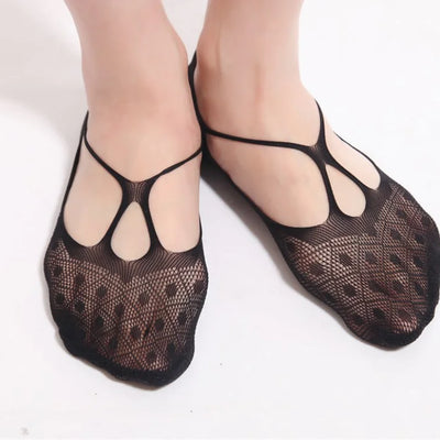 Mini-chaussettes invisibles, chaussettes résille courtes (la paire)