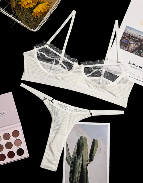 Load image into Gallery viewer, Lace Trim Lingerie with Straps for Women
