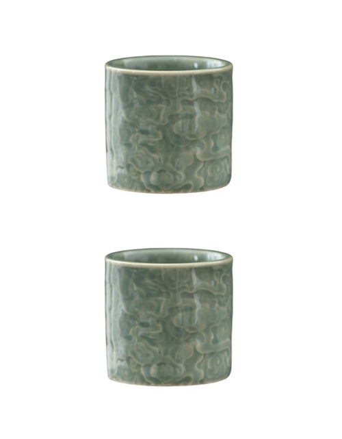 Load image into Gallery viewer, Dicmracy Ceramic Espresso Cups Set of 2 or 4 3.4 Oz Espresso Coffee Mugs Demitasse Cups for Coffee or Tea Small Coffee Cups No Handles(green 2)
