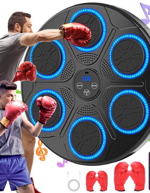 Load image into Gallery viewer, 2024 New Smart Music Boxing Machine Bluetooth Boxing Machine with Wall Mounted Boxing Gym Training Equipment Home Workout Boxing Target Machine for Home Indoor(1 Adult Glove1 Child Glove)

