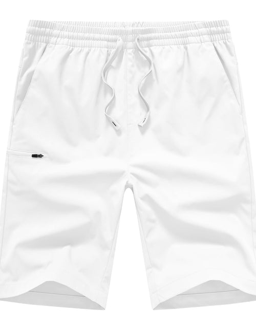 Load image into Gallery viewer, INNERBUT Mens Casual Shorts Drawstring Elastic Waist Summer Short Shorts Loose Fit White
