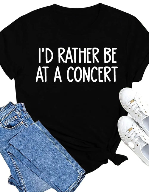 Load image into Gallery viewer, MAIHUN Concert Shirts Women Country Music Tshirt Music Lover Fans Tee Tops Black
