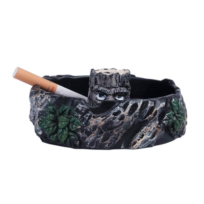 Kraledge Cute Ashtray Cool Ashtrays for Cigarettes Fantastical Mushroom Ashtray Resin Ashtray Decor for Home Office Ornament Gifts (Black)