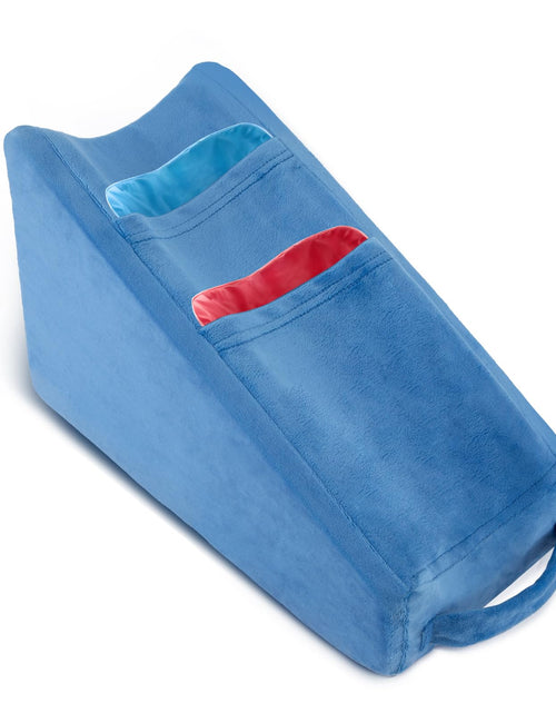 Load image into Gallery viewer, TBXONMOW Arm Elevation Pillow Arm Wedge Pillows for Adults Arm Support Pillow with Pocket for Post Surgery Elbow Arm Rest Pillow with Removable Pillow for Sleeping(Blue)
