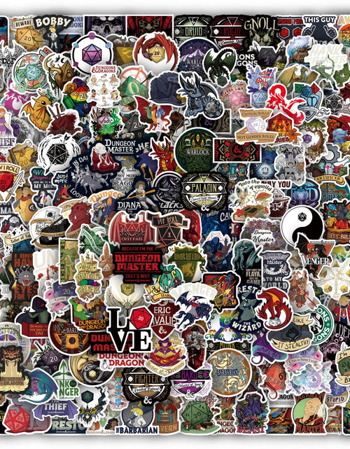 Charger l'image dans la visionneuse de galerie, sxdaizjsym 200 Pcs Dungeons and Dragons Stickers for Laptop Water Bottle Bumper Luggage Computer Skateboard Snowboard Gifts for Kids Girls Teens Boys Women Men
