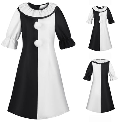 JOYEAR Scary Costumes Black and White Cosplay for Adults Unisex