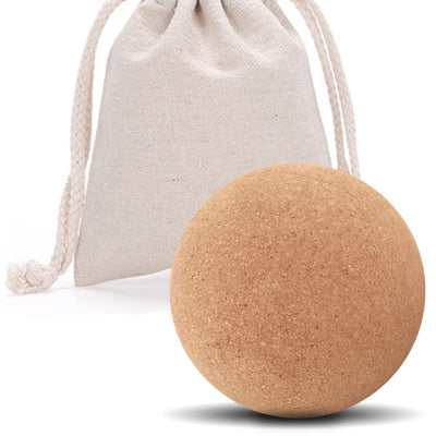 KITWILD Cork Massage Ball High Density Fine Particles Massage Ball for Deep Tissue Muscle Massage Myofascial Release and Yoga Therapy 2.5 Inch Lightweight Lacrosse Massage Ball