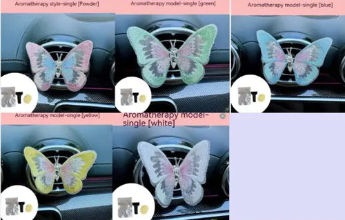 Load image into Gallery viewer, Moving Embroidery Butterfly Car Accessories
